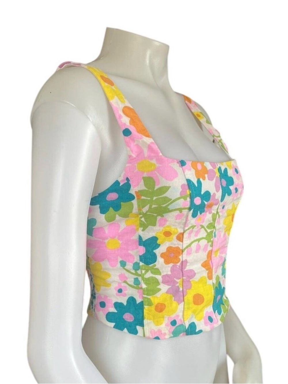 Show Me Your Mumu “Petal Pop” Floral Corset  - Yellow, Pink, Green, Blue